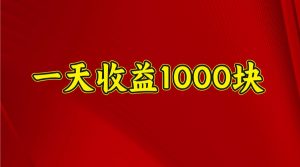 一天收益1000块，2025全网首发-云享网创