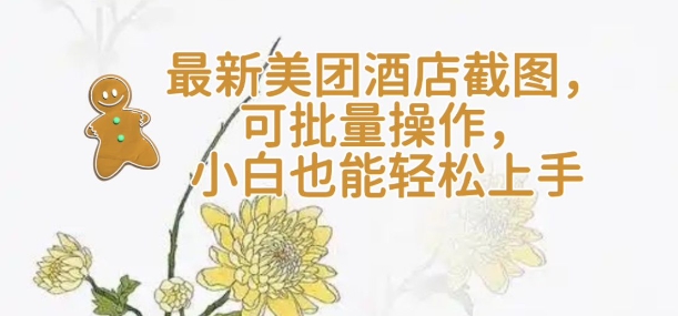【轻云】最新美团酒店截图，可批量操作，小白也能轻松上手-云享网创