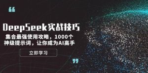 DeepSeek实战技巧：集合最强使用攻略，1000个神级提示词，让你成为AI高手-云享网创