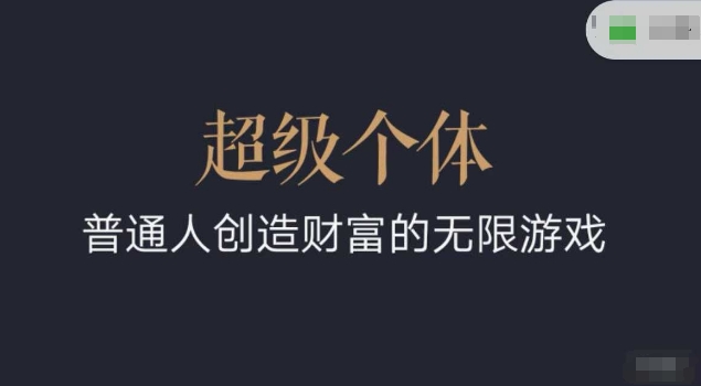 超级个体2024-2025翻盘指南，普通人创造财富的无限游戏-云享网创