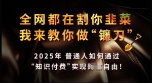 知识付费如何做到月入过W+，2025我来教你做“镰刀”【揭秘】-云享网创
