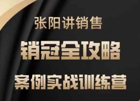 张阳讲销售实战训练营，​案例实战训练，销冠全攻略-云享网创