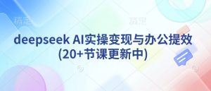deepseek AI实操变现与办公提效(20+节课更新中)-云享网创