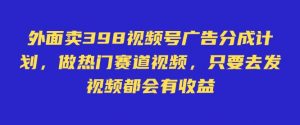 外面卖598视频号广告分成计划，不直播 不卖货 不露脸，只要去发视频都会有收益-云享网创