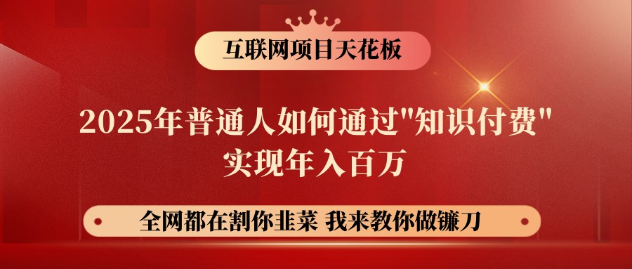 网创项目终点站-镰刀训练营超级IP合伙人，25年普通人如何通过“知识付费”年入百万-云享网创