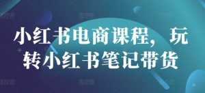 小红书电商课程，玩转小红书笔记带货-云享网创