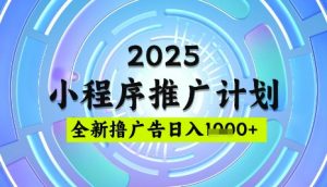 2025微信小程序推广计划,撸广告玩法,日均5张,稳定简单【揭秘】-云享网创