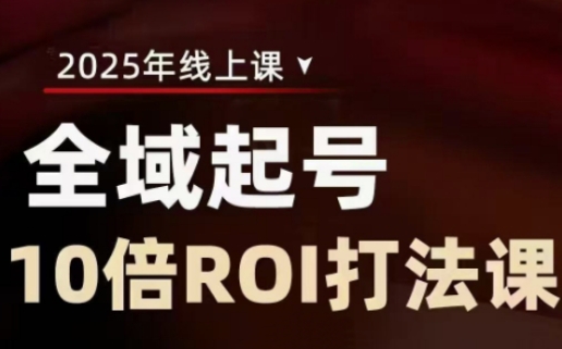 2025全域起号10倍ROI打法课，助你提升直播间的投资回报率-云享网创