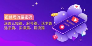 视频号流量密码：涵盖认知篇、起号篇、话术篇、选品篇、实操篇、投流篇-云享网创