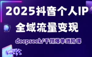 2025抖音个人IP全域流量变现进阶课，deepseek千川爆单进阶课-云享网创