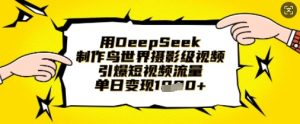 用DeepSeek制作鸟世界摄影级视频，引爆短视频流量，单日变现1k-云享网创
