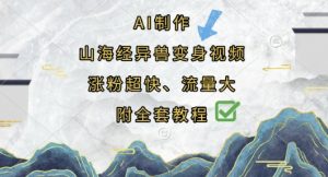 AI制作山海经异兽变身视频，涨粉超快，流量大，附全套教程-云享网创
