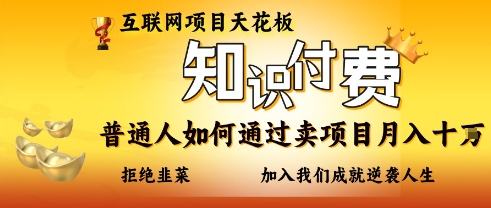 互联网项目天花板，知付付费项目，普通人如何通过卖项目月入十个，拒绝韭菜【揭秘】-云享网创