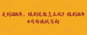 走到2025年，短剧还能怎么玩？短剧25年4月份搞钱方向-云享网创