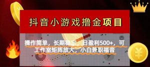 【抖音小游戏发行人计划项目】操作简单,长期稳定,日盈利500+,可工作…-云享网创