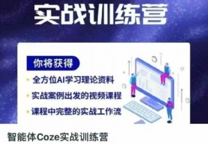 智能体Coze实战训练营，掌握新时代效率工具，让你人生即刻开挂-云享网创