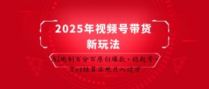 2025年视频号带货新玩法：AI炮制百分百原创爆款，稳起号，T+1结算实现月入过万-云享网创