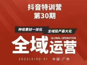 抖音特训营第30期线下培训资料,没有录音视频,正版整理的脑图资料及学员总结核心点-云享网创