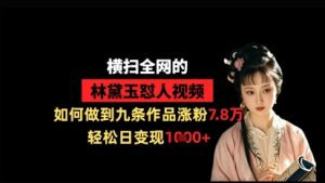 横扫全网的林黛玉怼人视频,如何做到九条作品涨粉7.8万,轻松日变现1k-云享网创