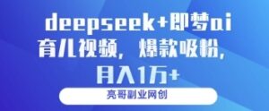 deepseek+即梦ai育儿视频，爆款吸粉，月入1w-云享网创