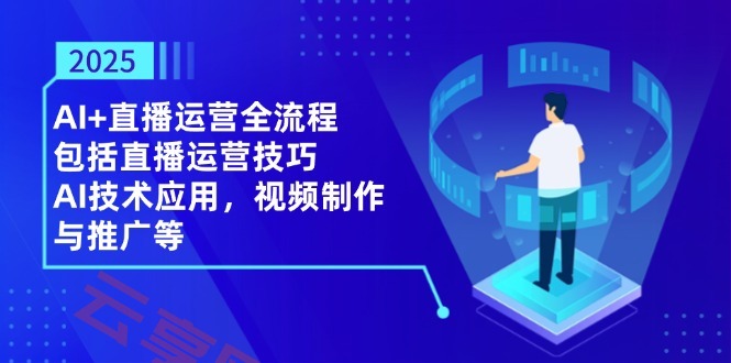 2025AI+直播运营全流程，包括直播运营技巧，AI技术应用，视频制作与推广等-云享网创