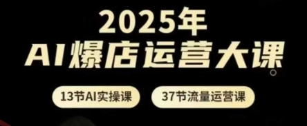 2025年AI爆店运营大课，13节AI实操课+37节流量运营课-云享网创