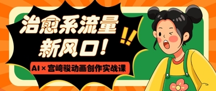 治愈系流量新风口，AI+宫崎骏动画创作实战课，从0到1打造爆款视频-云享网创