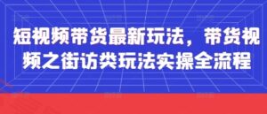 短视频带货最新玩法，带货视频之街访类玩法实操全流程-云享网创