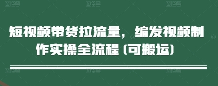 短视频带货拉流量，编发视频制作实操全流程(可搬运)-云享网创