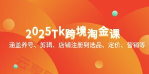 2025Tk跨境淘金课：涵盖养号、剪辑、店铺注册到选品、定价、营销等-云享网创