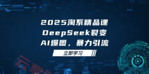 2025 淘系精品课,DeepSeek 裂变,AI 爆图,暴力引流-云享网创