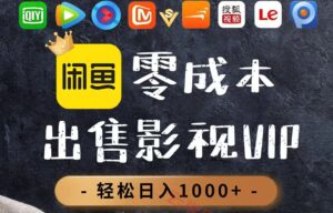 零成本卖影视会员，一天卖出上百单，轻轻松松日入1000+-云享网创