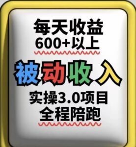 被动收入实操3.0项目，每天收益6张+以上，能长期操作-云享网创