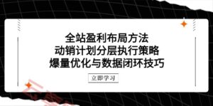 全站盈利布局方法：动销计划分层执行策略，爆量优化与数据闭环技巧-云享网创