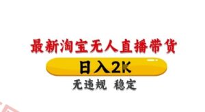 淘宝无人直播带货【最新】，日入2K，独家技术，无违规无封号，长期稳定，操作简单【揭秘】-云享网创