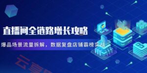 直播间全链路增长攻略,爆品场景流量拆解,数据复盘店铺霸榜实战-云享网创