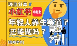小红书年轻人养生赛道？真的还能做吗？详细讲解！-云享网创