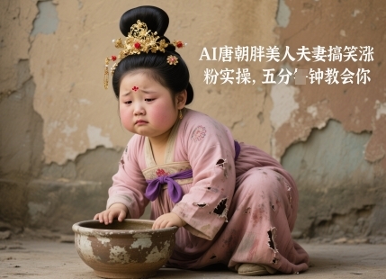 AI唐朝胖美人夫妻搞笑涨粉实操，五分钟教会你-云享网创