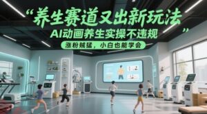 养生赛道又出新玩法，AI动画养生实操不违规，涨粉贼猛，小白也能学会-云享网创