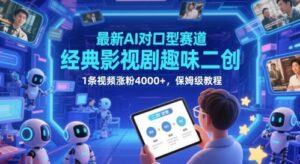 最新AI对口型赛道，经典影视剧趣味二创，1条视频涨粉4000+，保姆级教程-云享网创
