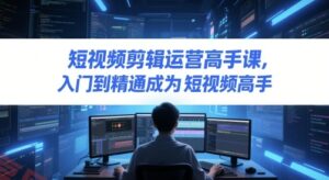 短视频剪辑运营高手课,入门到精通成为短视频高手-云享网创