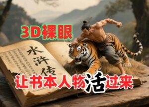 书本人物裸眼3D视频，新的玩法，流量超猛，保姆级教程-云享网创