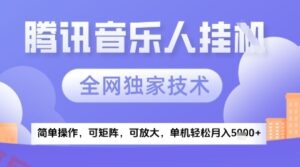 2025腾讯音乐挂G项目，全网独家技术，全新玩法，轻松月入5k+【揭秘】-云享网创