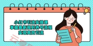 小红书引流实操课,掌握最新规则养号流程,实现高效引流-云享网创