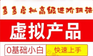 25拼多多虚拟资料高级进阶玩法,小白也能快速上手,保姆级教程-云享网创