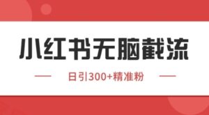 小红书截流同行客源，独家野路子获客玩法 日引200+暴力获客【揭秘】-云享网创
