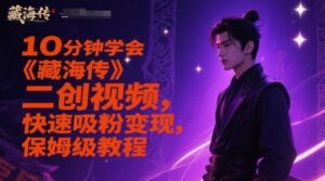 10分钟学会《藏海传》二创视频，快速吸粉变现，保姆级教程-云享网创