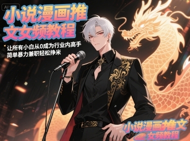 小说漫画推文女频教程，让所有小白从0成为行业内高手，简单暴力兼职轻松挣米-云享网创
