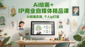Ai绘画+IP商业自媒体精品课，Ai绘画实操，个人ip打造-云享网创