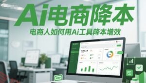 Ai电商降本增效线上课，电商人如何用Ai工具降本增效-云享网创